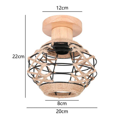 Decorbites™ Handgefertigte Hanfseil-Deckenlampen-Kronleuchter Vintage Retro Industriebeleuchtung