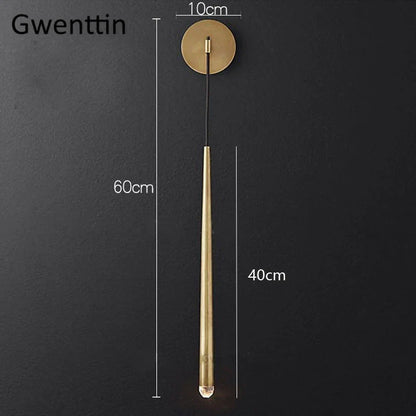 DecorBites™ Crystal Water Drop Wall Sconce for Bathroom & Bedroom, Gold LED Mirror Light