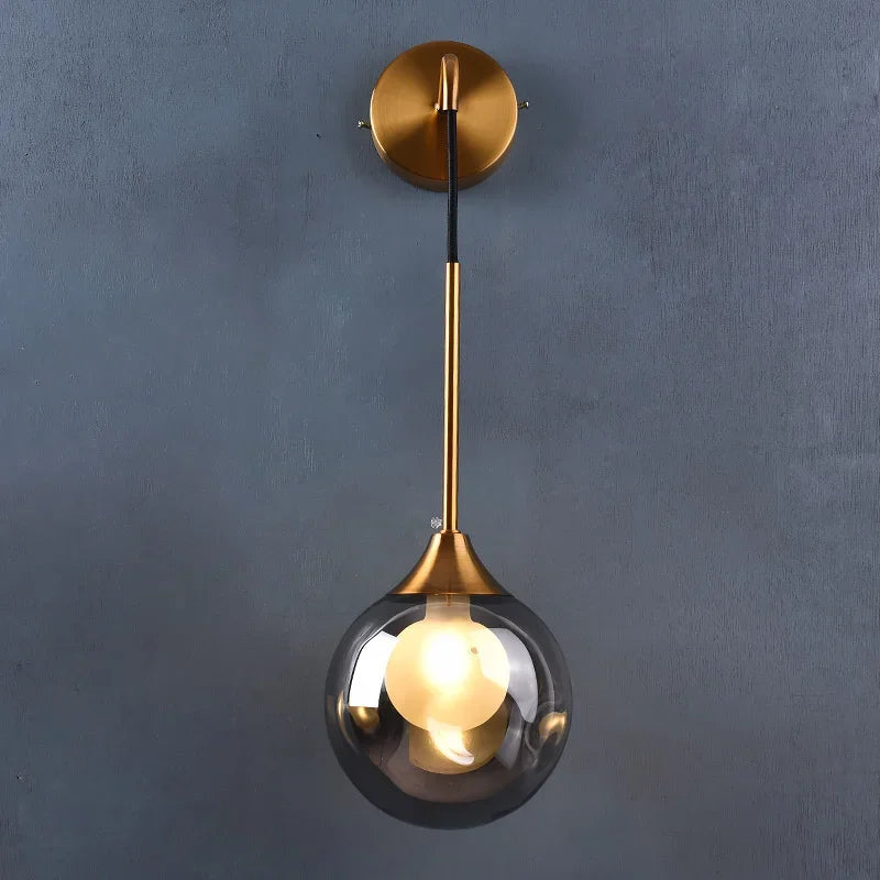 Decorbites™ Glasball Gold LED Wandlampe Modern Nordisch Innenleuchte