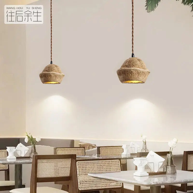 Decorbites™ Frucht-Schalen-Nachttisch-Hängeleuchte, Retro Wabi-Sabi-Stil für Ferienwohnung & Tresen