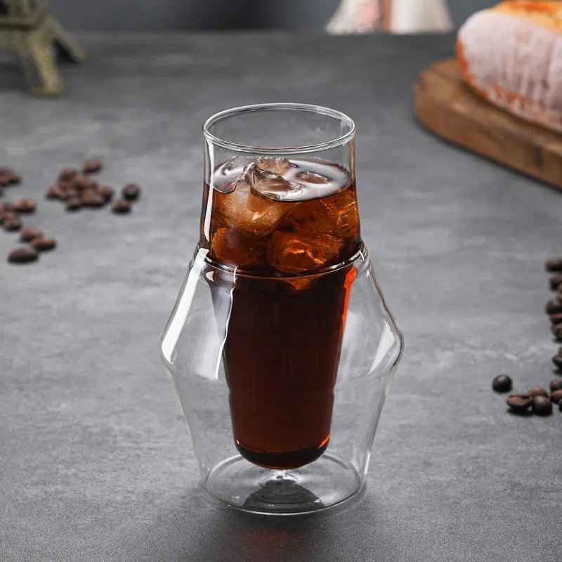 Heat Resistant Glass Mug 320ml Double-Bottom