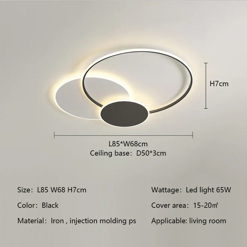 Decorbites™ Kreise LED Deckenleuchten Modernes Minimalismus Dimmbare Schlafzimmerlampenarmaturen