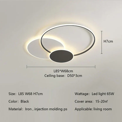 Decorbites™ Kreise LED Deckenleuchten Modernes Minimalismus Dimmbare Schlafzimmerlampenarmaturen