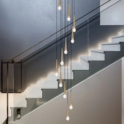 Decorbites™ Kristall-LED-Treppen-Kronleuchter: Luxuriöse lange Treppenbeleuchtung mit kreativem Inseldesign