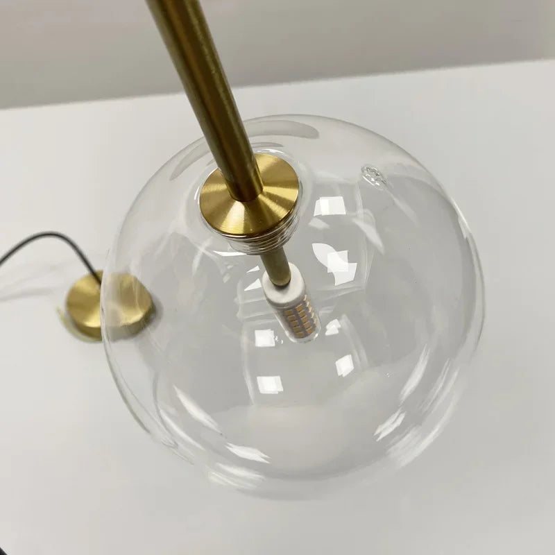 Decorbites™ Klar-Glas-Kugelleuchter-Hängeleuchte für Esszimmer-Schlafzimmer-Dekor-Beleuchtung