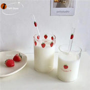 Strawberry Glass Juice Mug