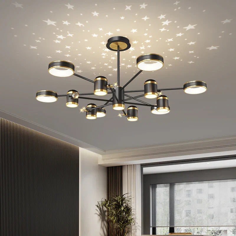 Decorbites™ LED-Kronleuchter: Moderne smarte Fernbedienungs-Deckenleuchte für Wohnzimmer, Schlafzimmer, Esszimmer und Küche
