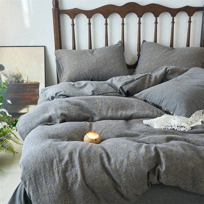 DecorBites™ Cotton Jacquard Bedding Sets Vintage Quilt Set for All Seasons