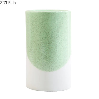 Decorbites™ Grünes Zylinderleuchter-Set für romantische Heimdekoration
