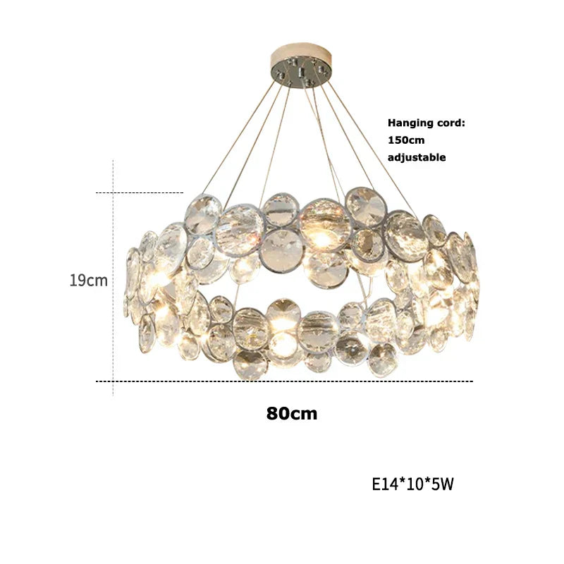 Decorbites™ Kristall-Magie-Ring dimmbare LED-Pendelleuchte für Wohnzimmer & Foyer