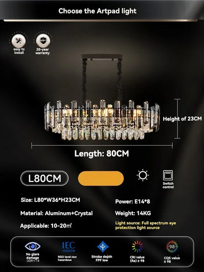 Decorbites™ Gold-Kristall-Deckenleuchter: Luxuriöser moderner LED-Hängeleuchter für die Einrichtung des Zuhauses