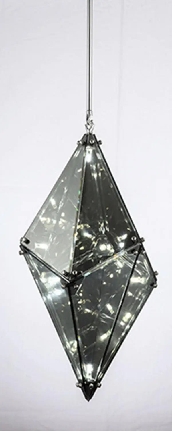 Decorbites™ Diamantglas LED-Hängeleuchte in Rauchgrau-Amber für das Wohnzimmer