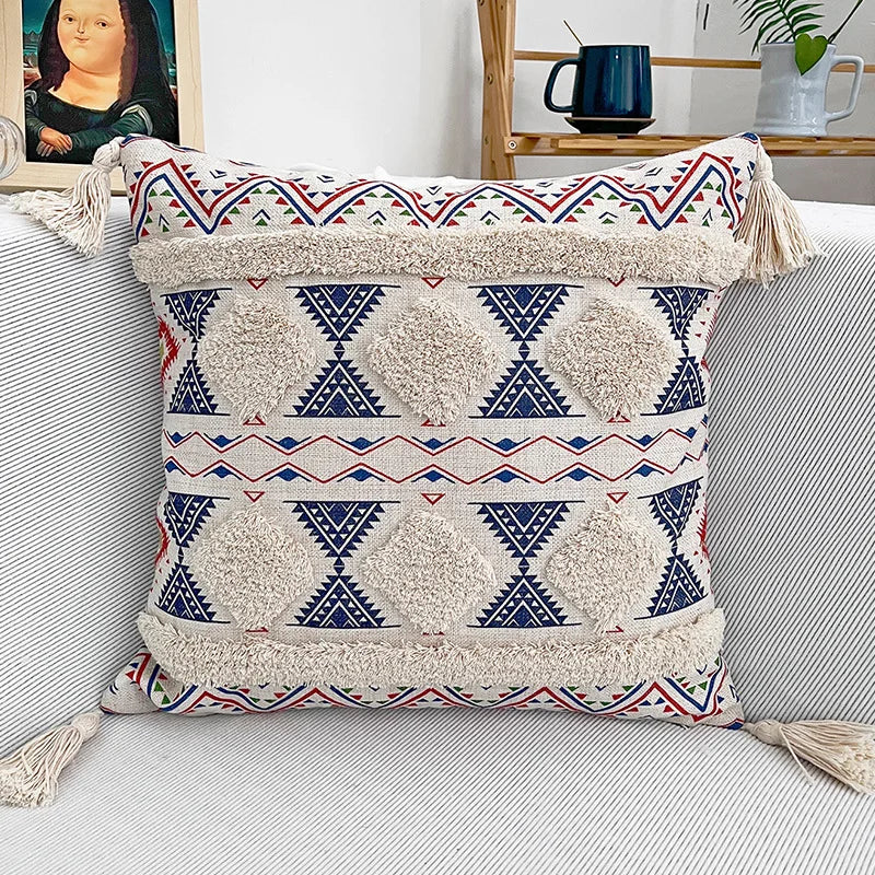 Decorbites™ Boho-Fransen-Kissenbezüge 45x45 - Luxuriöse Dekorative Kissen für Sofa und Bett