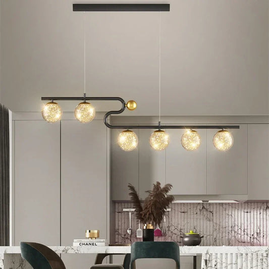 Decorbites™ Glas-Kugeln-LED-Hängelampe für Esszimmer, Wohnzimmer, Schlafzimmer, Küche