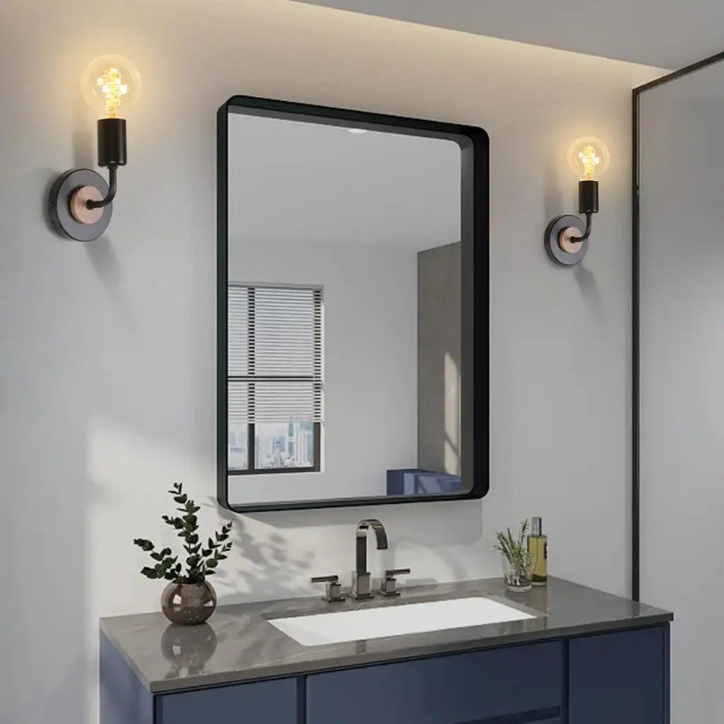 Decorbites™ Industrielle LED Wandlampe Retro-Loft-Lampe E27 Eisenlampenschirm Wandleuchte