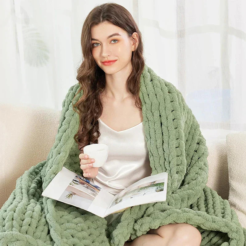Decorbites™ Gemütliche Herbst-Fleece-Decke | Beidseitig warme Flanell | Langlebig & weich
