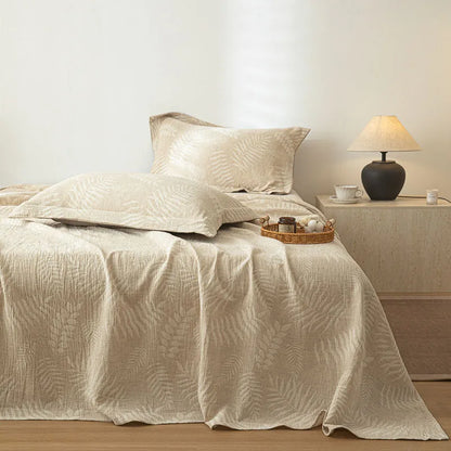 DecorBites™ Cotton & Linen Bed Sheet Set: Luxury, Skin-Friendly, All Seasons, Queen & King Sizes