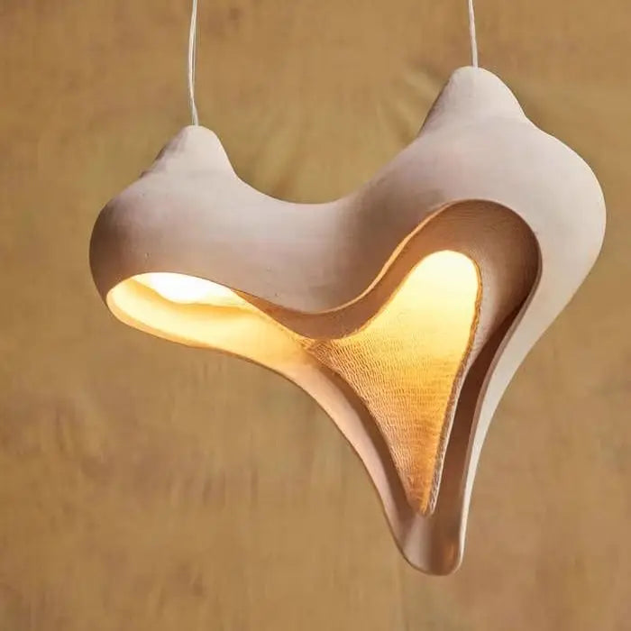 Decorbites™ Gipsmuschel-Hängeleuchte, Wabi-Sabi-Stil für Wohnzimmer, Schlafzimmer und Treppenhaus