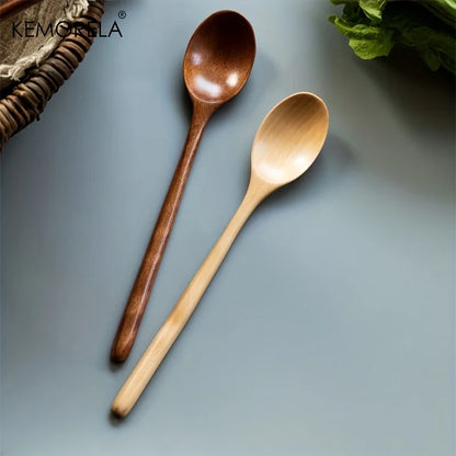Decorbites™ 4-teiliges Holzlöffel-Set - Koreanischer Stil Natürliches Holz Suppentischgeschirr