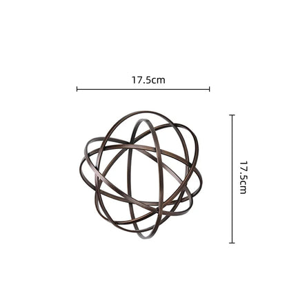 DecorBites™ Geometric Sphere Pendant Metal Figurine Home Decor Accessory