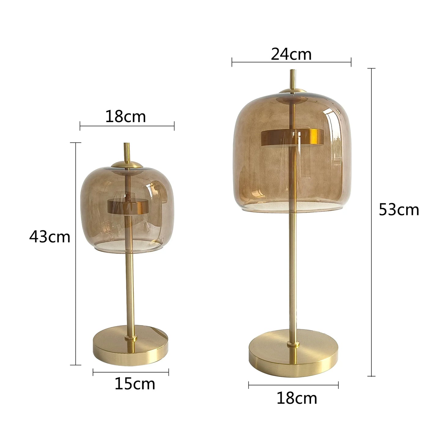 Decorbites™ Glas-Tischleuchte: Modernes nordisches Design für Wohnzimmer und Schlafzimmer, goldene Luxus-Dekoration