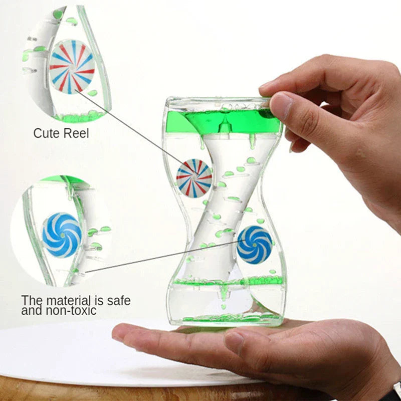 DecorBites™ Liquid Motion Sand Timer Stress Toy for Children, Living Room Decor