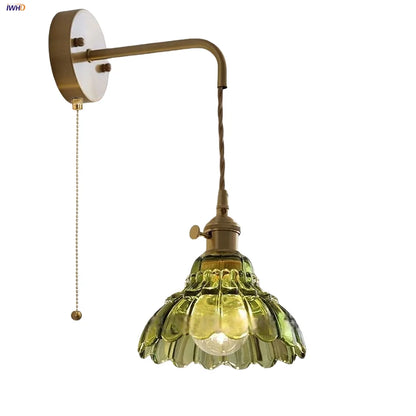 Decorbites™ LED-Wandleuchte Modern Nordisch mit Zugschalter Glas Schlafzimmerlampe