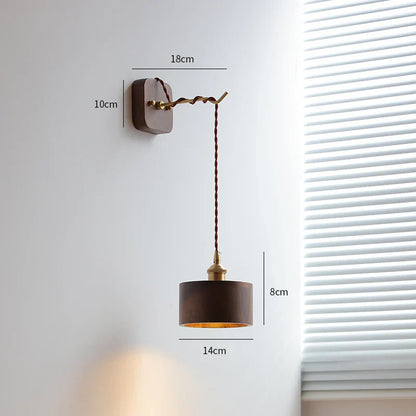 Decorbites™ LED Wandarmatur Modern Japanischer Stil Keramik-Lampenschirm Holzbasisleuchte