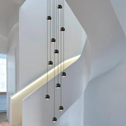 Metal Globe Lens Chandelier