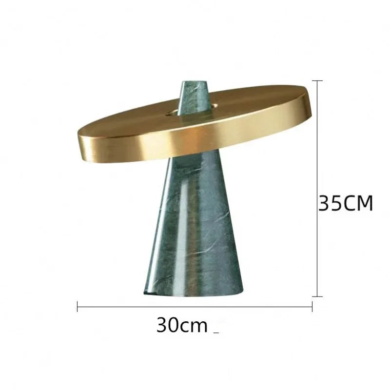 Decorbites™ Grüner Marmor-Tischleuchte: Elegante europäische Metallbeleuchtung für Vintage-Wohnzimmer