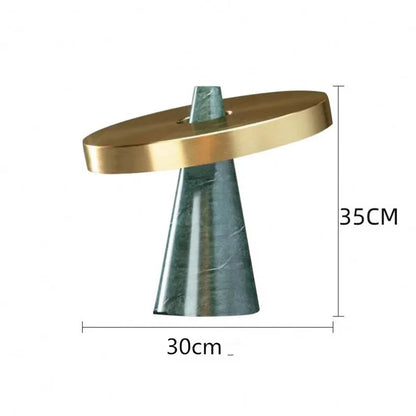 Decorbites™ Grüner Marmor-Tischleuchte: Elegante europäische Metallbeleuchtung für Vintage-Wohnzimmer