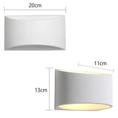 Decorbites™ Gipskarton-LED-Wandleuchte 5W Wandlampen Moderne Innenbeleuchtung Schlafzimmer Wohnzimmer