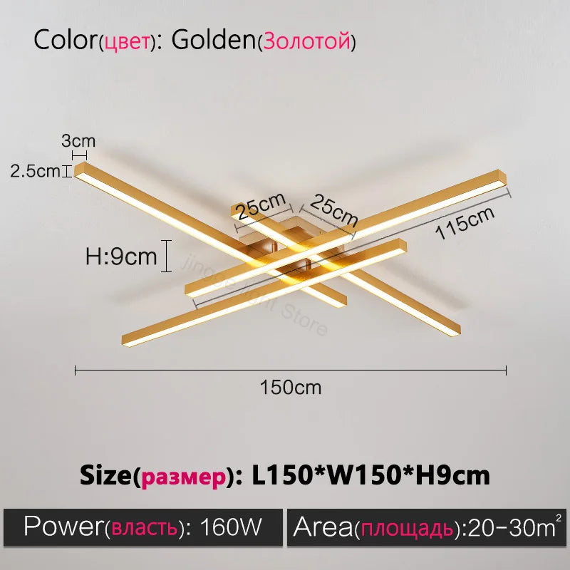 Decorbites™ Schwarze LED-Deckenleuchte Chandelier: Nordisch-minimalistisches Quadrat für Wohnzimmer- und Schlafzimmerbeleuchtung