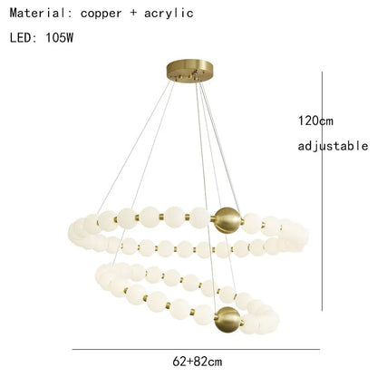Decorbites™ Acryl-LED-Kronleuchter: Moderne Pendelleuchte für das Wohnzimmer
