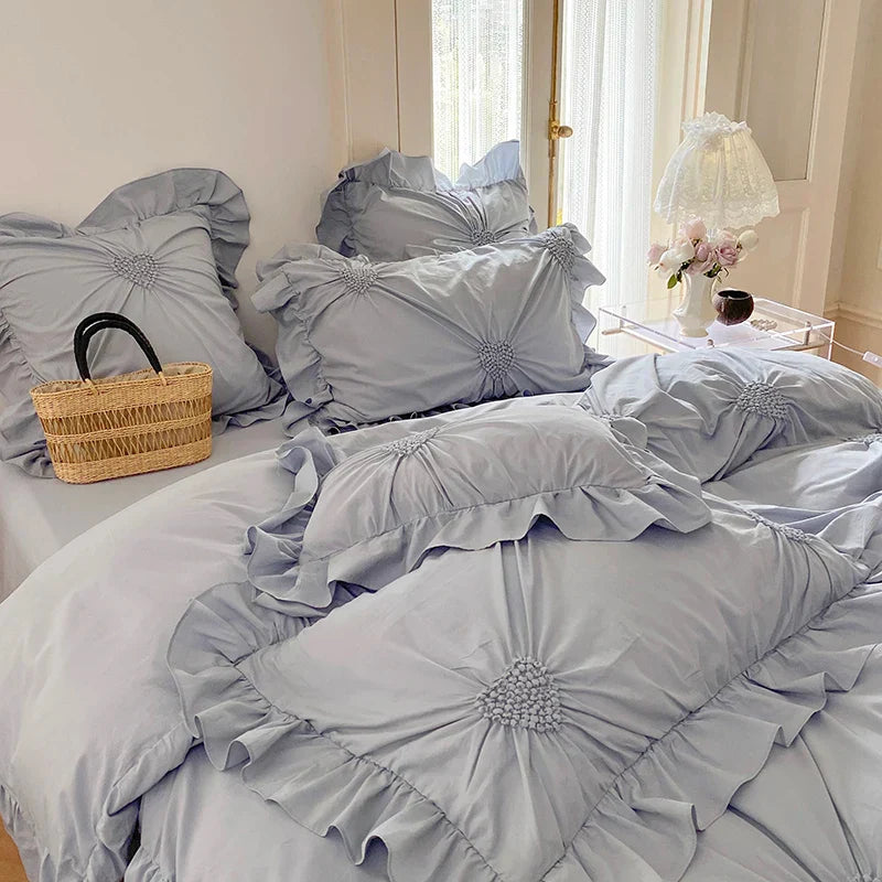 Heart Pleat Cotton Bedding