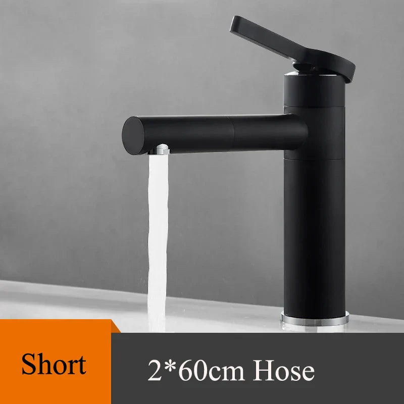 Decorbites™ Schwarze Messing Badezimmer-Waschbeckenarmatur Deckenmontiertes Gefäßmischer-Wasserhahn