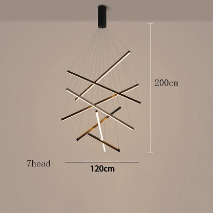 Modern Black Multi-Light LED Pendant Chandelier
