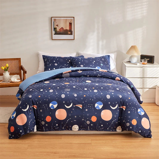 DecorBites™ Cosmos Luminous Bedding Set King Queen Double Single Duvet Cover Dream Quilt