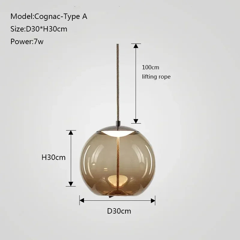 DecorBites™ Glass Knot Pendant Chandelier Light for Bedroom Kitchen Dining Room