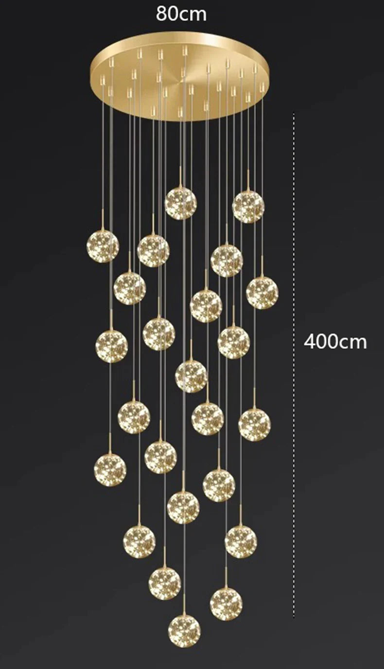 Brushed Brass LED Chandelier