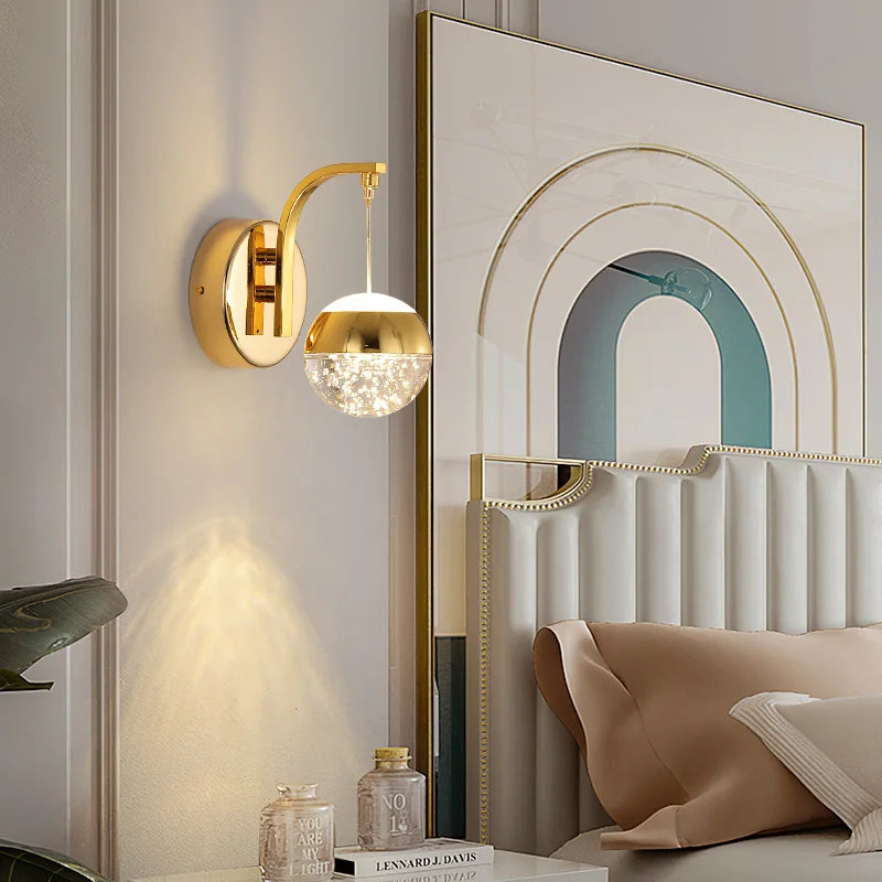 Gold Crystal Bubble Wall Sconce