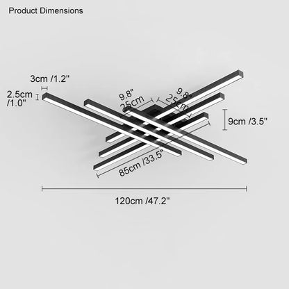Decorbites™ Schwarze LED-Deckenleuchte Chandelier für das Hauptschlafzimmer und Wohnzimmer, energiesparende Beleuchtung