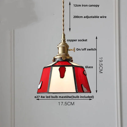 Decorbites™ Bunte Glas Tiffany-Stil LED-Hängeleuchte, moderne Hängelampe