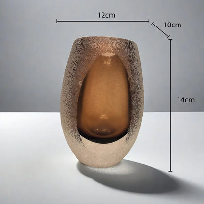 DecorBites™ Frosted Glass Vase for Home Decor and Floral Arrangements