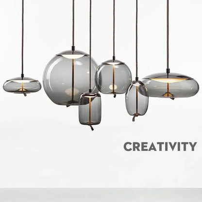 DecorBites™ Glass Knot Pendant Chandelier Light for Bedroom Kitchen Dining Room
