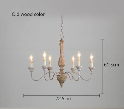 Decorbites™ Französischer Vintage-Holz-Lüster für Wohnzimmer, Esszimmer und Schlafzimmer