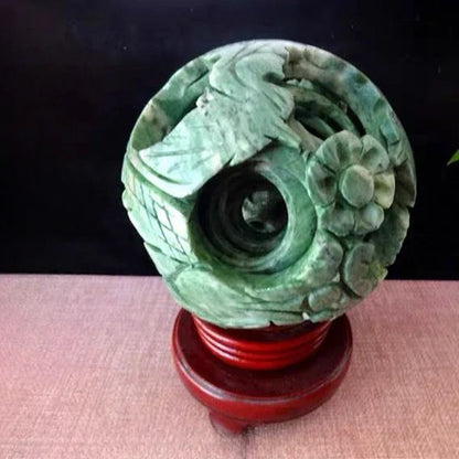 Decorbites™ Jade & Stein Drache Phönix Ball Set Feng Shui Dekoration
