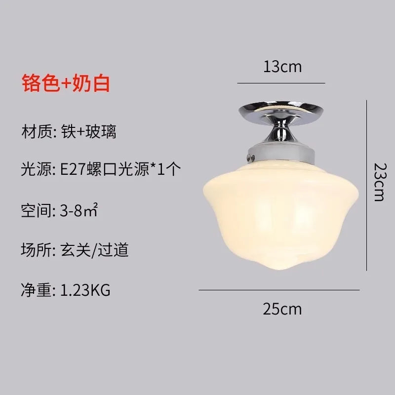 Decorbites™ Cremeglas-Pendantleuchten LED E27 Retro-Hängeleuchte für Schlafzimmer, Küche, Restaurant