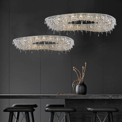 DecorBites™ Crystal Bird Nest Chandelier for Modern Living Dining Room Indoor Lighting