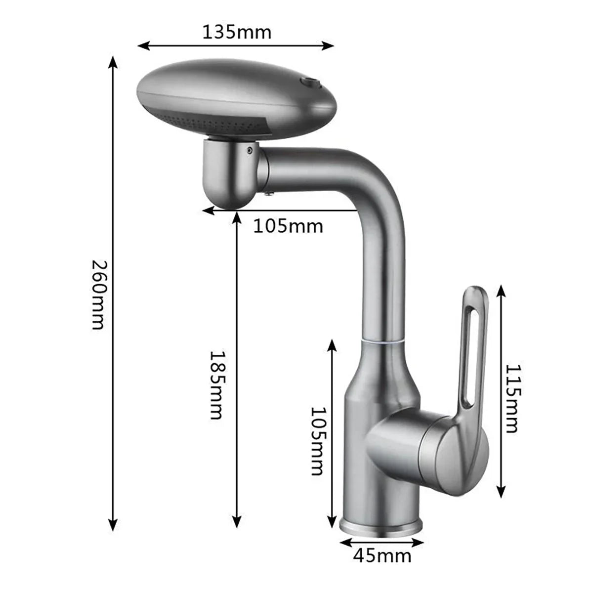 Decorbites™ 360° Drehbarer Edelstahl-Multifunktions-Wasserhahn mit 4 Wasserauslassmodi
